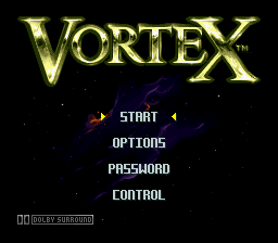 Vortex (Japan) Title Screen